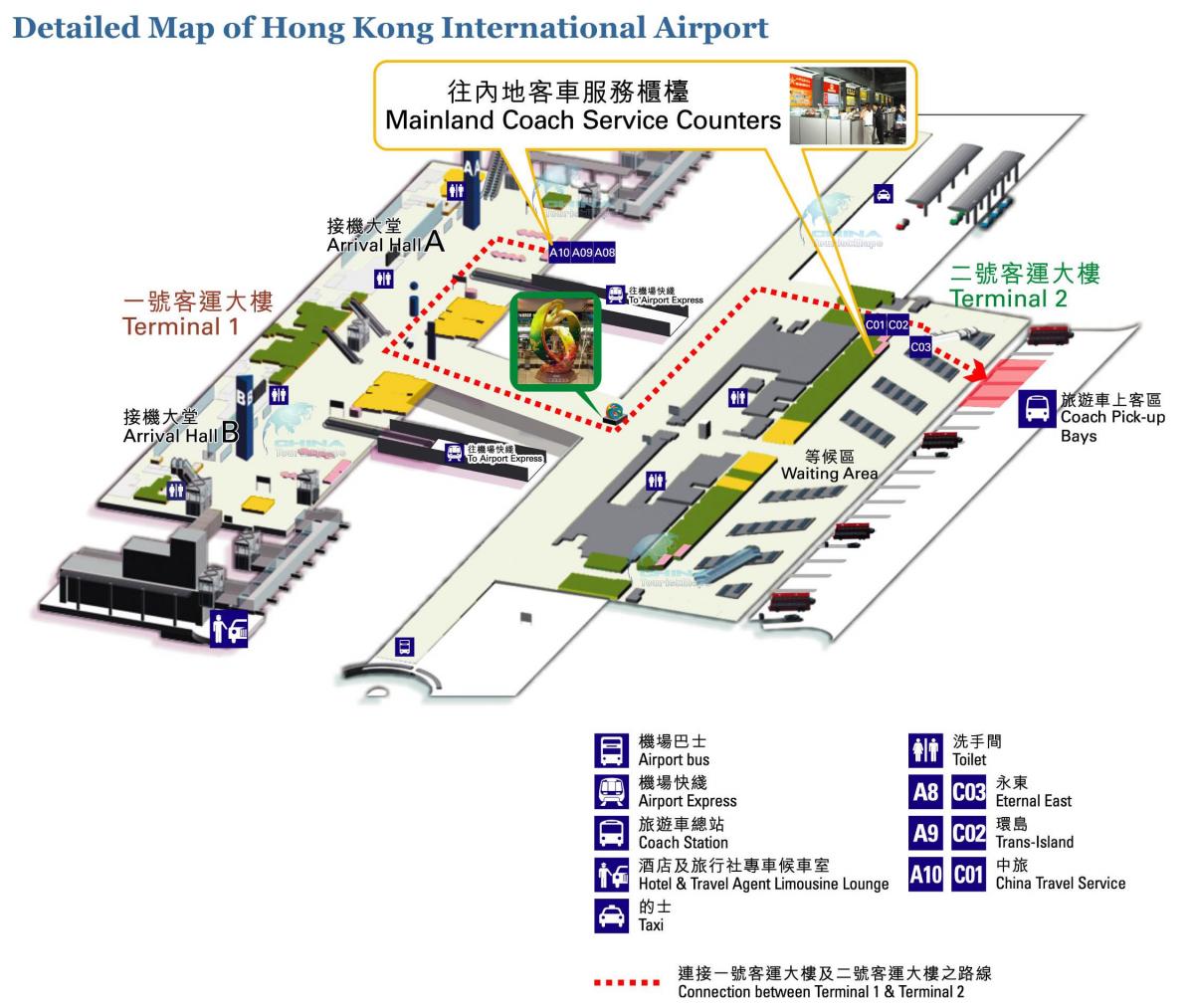 Хонгконг аеродром мапа