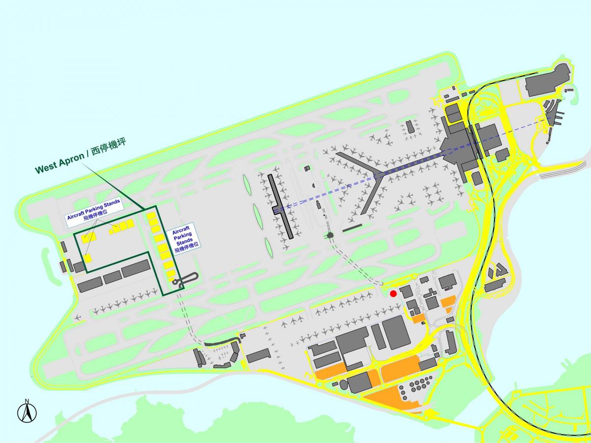 Хонг Конг меѓународниот аеродром мапа