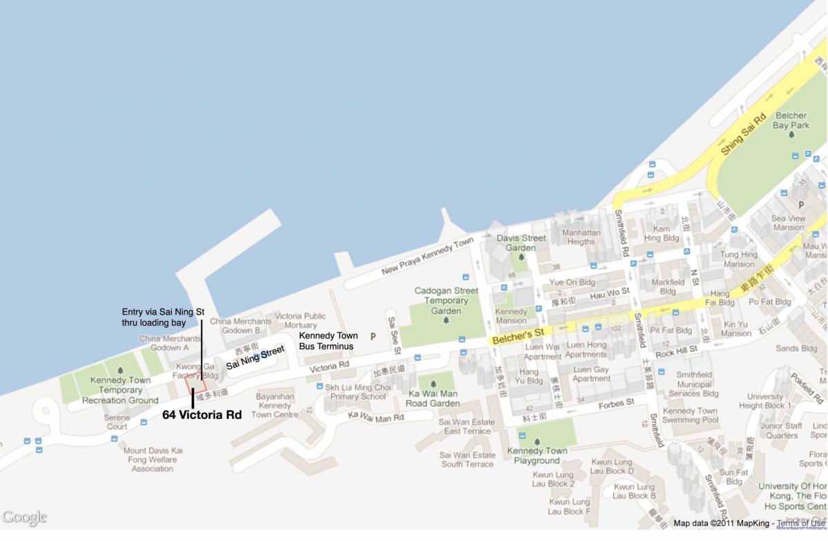 MTR Кенеди градот станица на мапа
