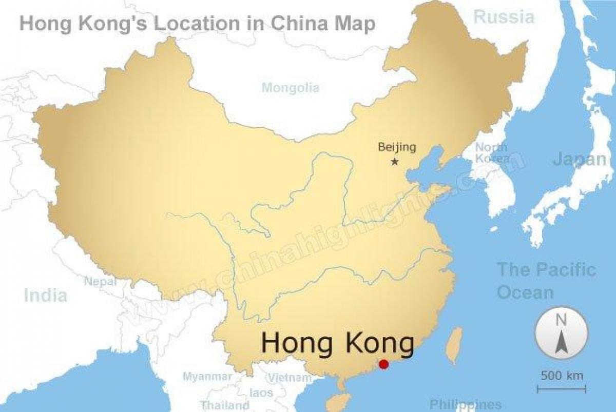 карта на Кина и Хонг Конг
