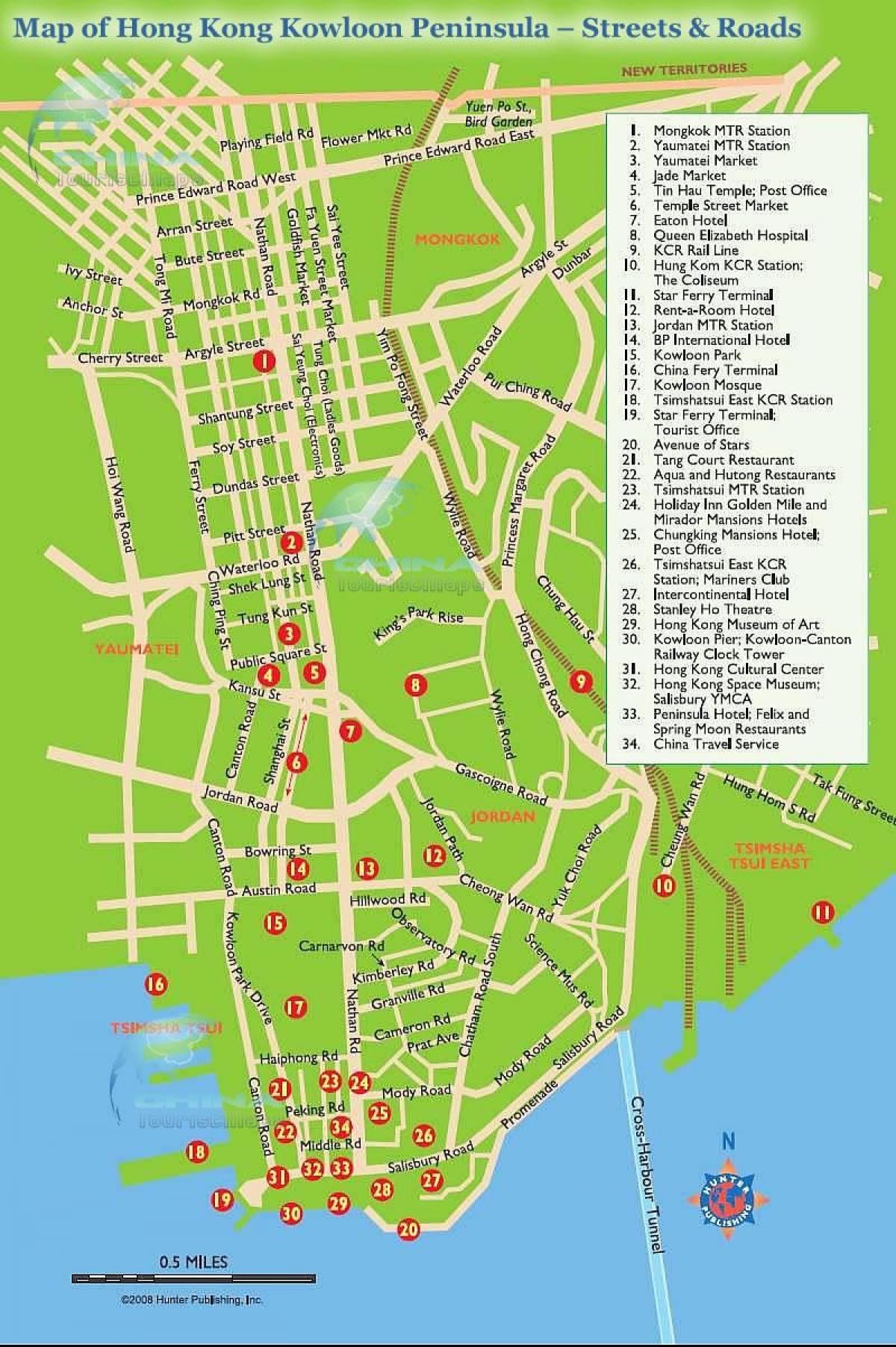 карта на Натан патот Хонг Конг