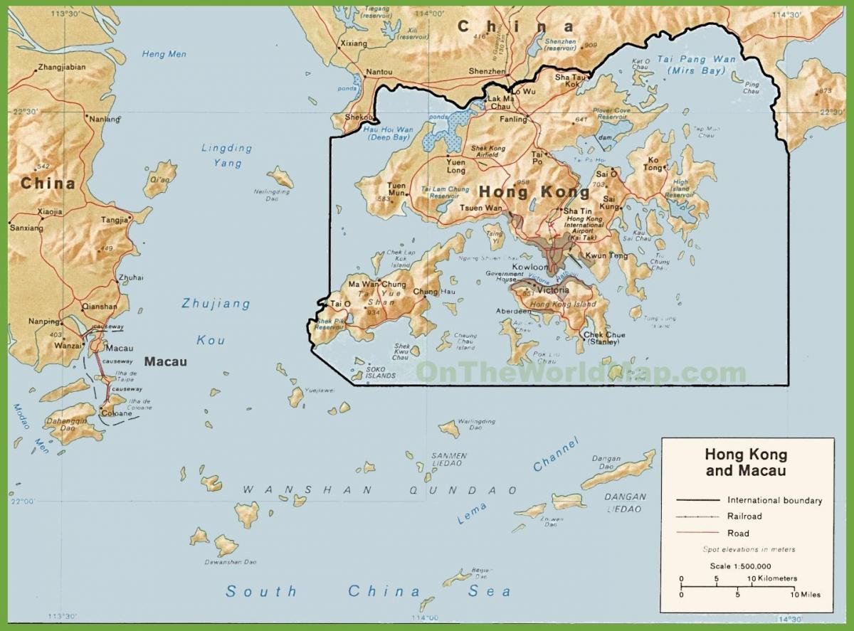 политичката карта на Хонг Конг