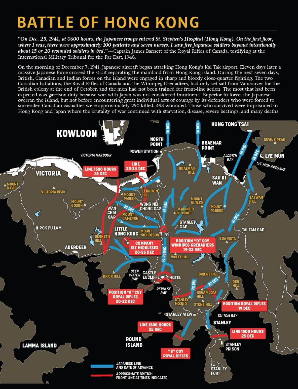 карта на битката на Хонг Конг