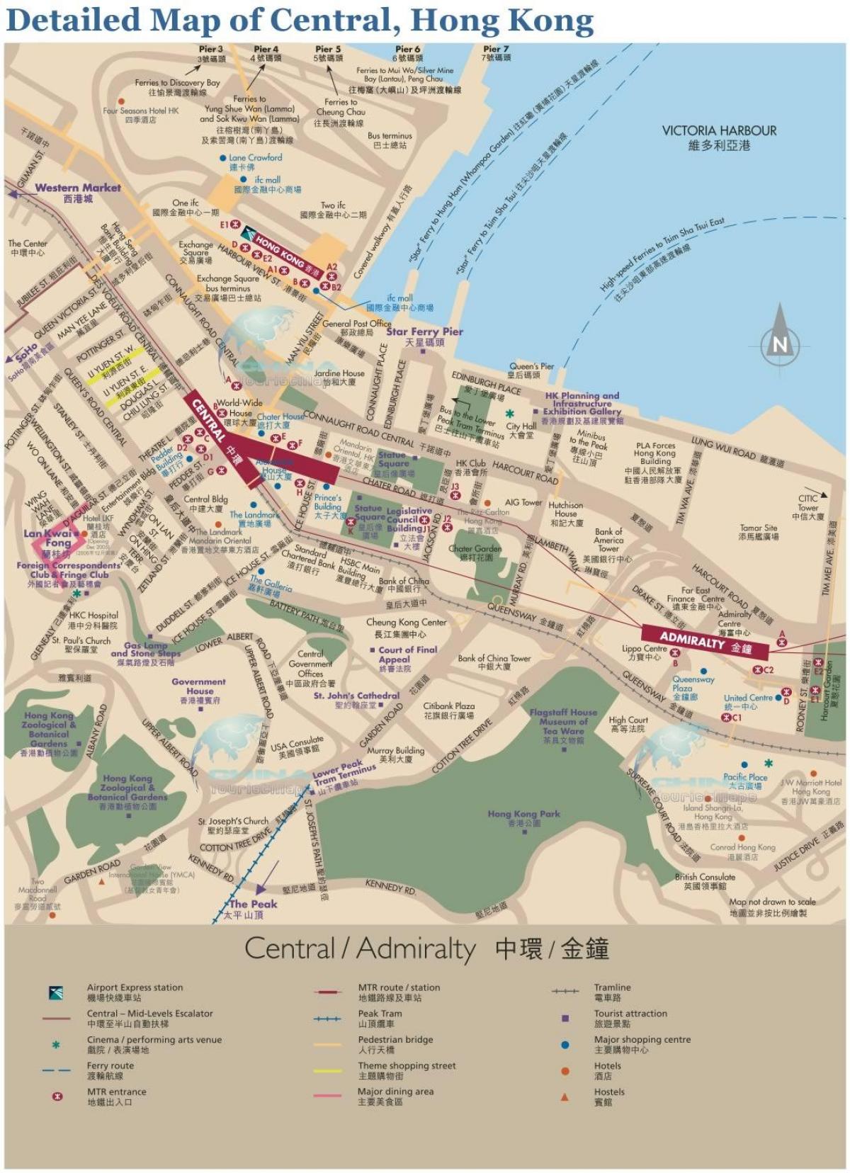Хонг Конг централна мапа