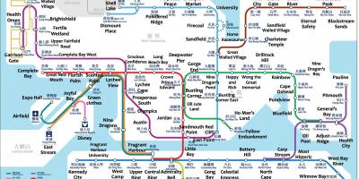 MTR станица мапата Хонг Конг
