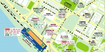 Tsuen Wan Запад станица на мапа