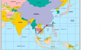 Хонг Конг во мапата на азија