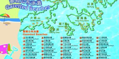 Карта на Хонг Конг плажи