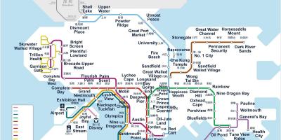 Хонгконг метрото мапа