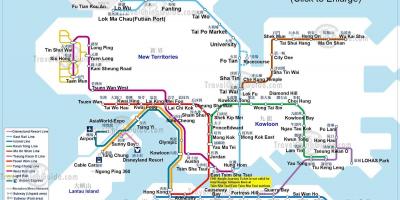 Метро мапата Хонг Конг