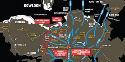 Карта на битката на Хонг Конг