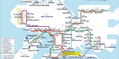 Мапата MTR hk