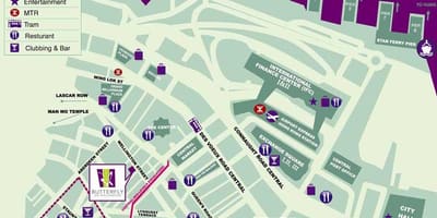 Карта на Soho Хонг Конг